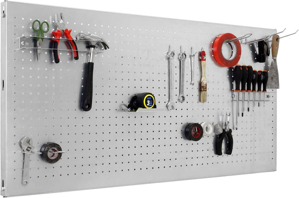 Simon Rack Panneau Mural Perforé Porte Outils, Jeu De 17 Crochets, 900x600 Mm, Galvanisé - Simonwork