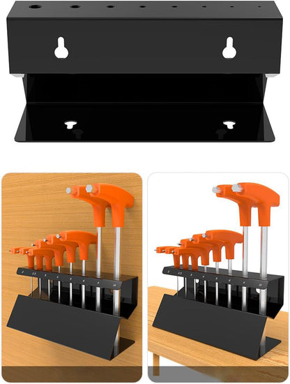  Generisch Porte-clés Hexagonal Mural En Acier Inoxydable - Porte-outils Hexagonal Peu Encombrant Pour Atelier, Garage, Salon Et Fournitures De Bricolage
