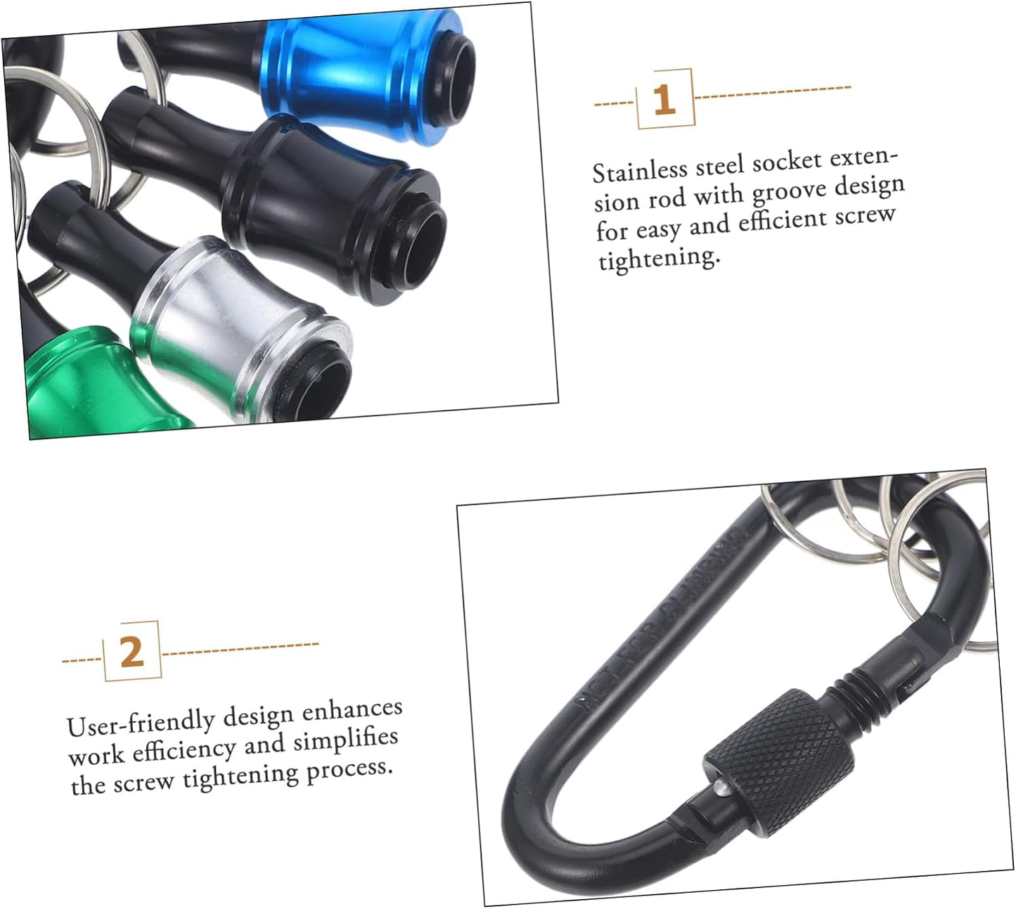  Gatuida 6pièces Porte-embout à Percussion Pouce Rallonge Flexible Pour Foret Porte-embout De Perçage Compatible Avec Visseuse Poignée Portable