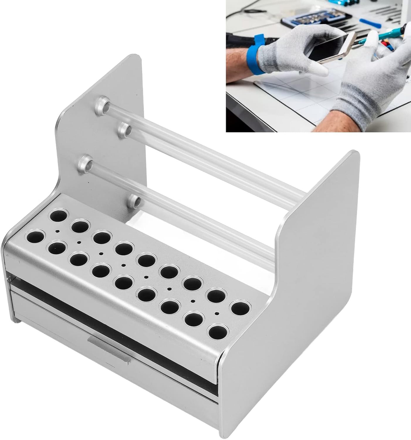  Boîte Porte-Outils, Mallette De Rangement Pour Outils, Boîte à Outils ABS Grande Capacité, Pour établi, Industrie Domestique, Artisan Et Garage