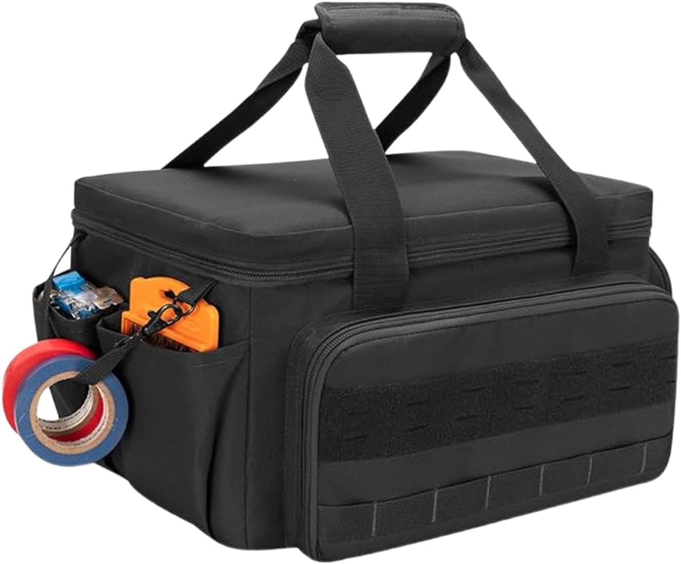 Genérico Tool Bag Organizer, Power Tool Bag, Wide Mouth Tool Bags, Portable 36,6 X 21,6 X 20,6 Cm, 14,41 X 8,5 X 8,11 Pour La Maison, L'atelier Et D'autres Emplois Site Use, Noir, 1 Pièce