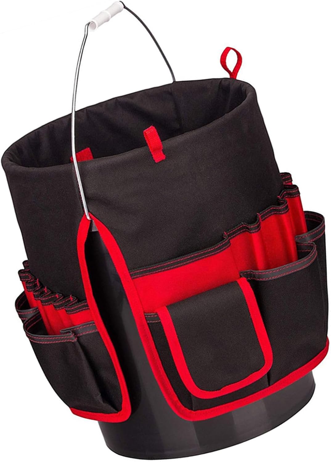  Porte-outils Multifonction Avec Poches Spacieuses Pour Outils à Main Et Atelier En Plein Air En Forme De Seau