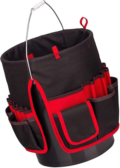  Porte-outils Multifonction Avec Poches Spacieuses Pour Outils à Main Et Atelier En Plein Air En Forme De Seau