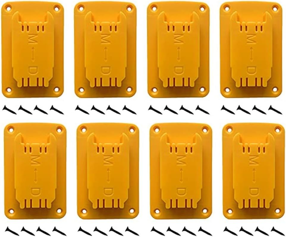  Lot De 3, 8 Ou 12 Porte-outils Muraux Jaunes Pour Perceuse 12 V 20 V Pour Outils électriques, Organiseur En Plastique ABS Avec Vis Pour Garage, Atelier, Rangement (lot De 3, 8 Ou 12 Pièces)