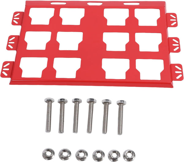  Brrnoo Plaque De Montage En Alliage D'aluminium Compatible Avec La Boîte à Outils Packout, Support Mural Ou Au Sol Pour Système De Stockage Et D'organisation Des Outils, 13,4 X 21,9 (rouge)