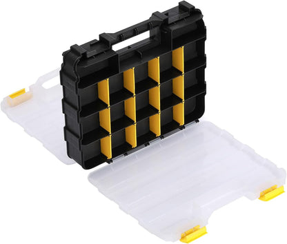 GENERIC Boîte De Rangement Pour Vis, 34 Compartiments, Organiseur De Taille Moyenne Pour Boulons, Clous, Rangement, Boîte à Outils Pour Garage, Atelier, Organiseur Polyvalent Pour Usage Domestique Et