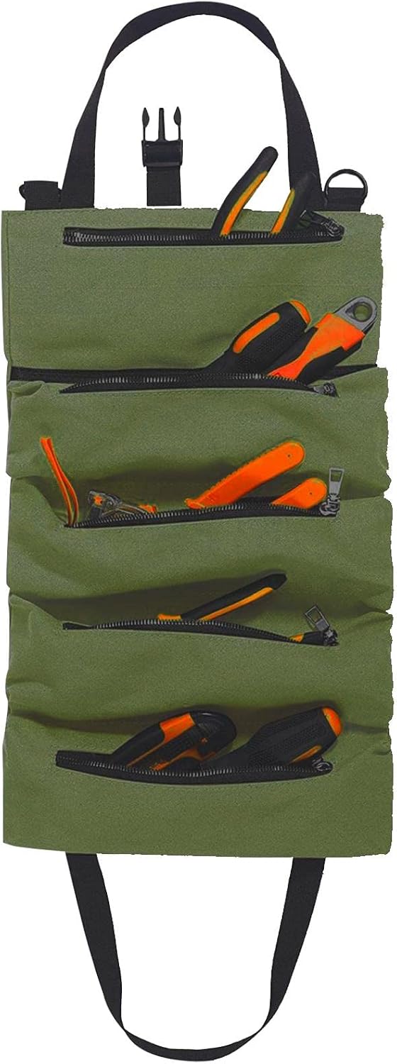  Pochette Enroulable Pour Clé - 5 Fourre-tout De Transport à Fermeture éclair Pour Outil De Fermeture éclair,Organisateur De Sac à Outils Pliable Avec Organisateur De Pochette à Outils Robuste Et Sac D