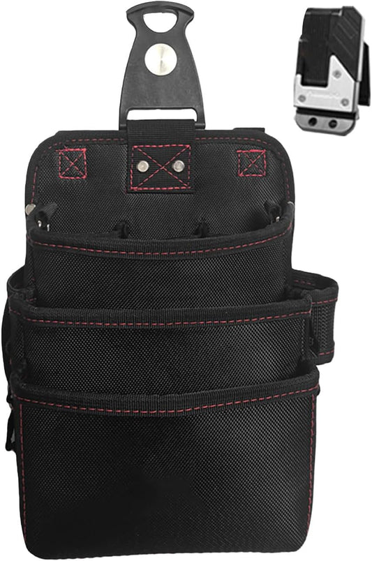  Ceinture Porte-Outil - Organisateur Oxford Imperméable 3 Couches,Pochette Ceinture Travail,pour Travail Construction Menuiserie Jardin Mécanique Électricité