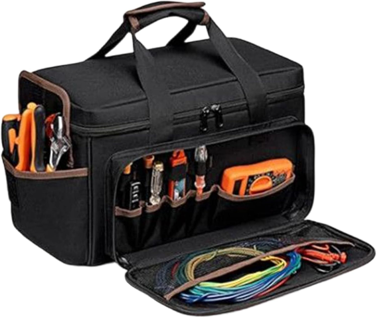 GENERIC Sac à Outils – Ceinture D'organisation De Grande Capacité | Sac à Outils Portable | Pour électricien, Mécanicien, Charpentier, Construction, Voyage, Jardin