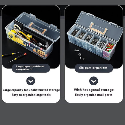  Boîte De Rangement Multifonction Portable Avec Compartiment Amovible Pour Voiture, Camping, Outils Ménagers, Solution De Rangement Compacte