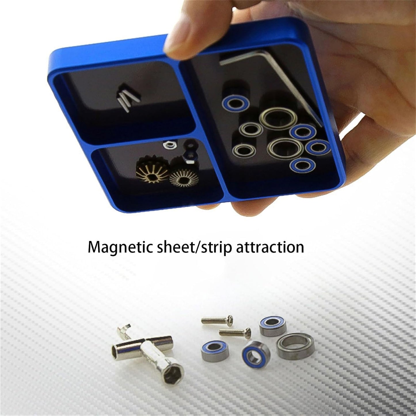  Plateau D'outils Magnétique En Alliage Alliage Aluminium Pour La Réparation Des Pièces Automobiles Et Une Organisation Matérielle Conception Portable Compacte Avec Une Boîte À Outils De