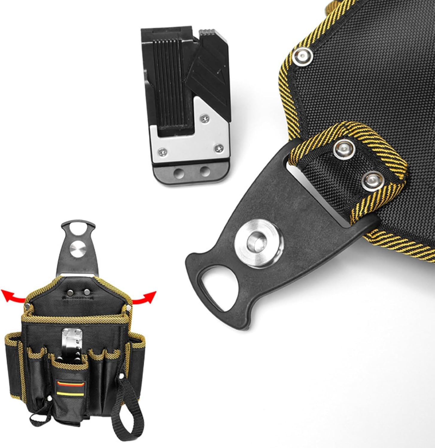 XIAOXIAOYU Sac à Outils Pour électricien - Organiseur De Travail - Capacité - Porte-ceinture Léger Pour Couvreurs Et Coiffeurs