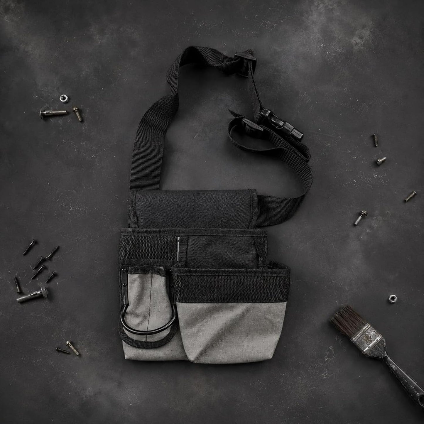  Porte-Outils Industriel Sac à Outils Ouvert Sac à Bandoulière Compartiments Multiples Toile Robuste Pratique Pour Technicien Usage Atelier