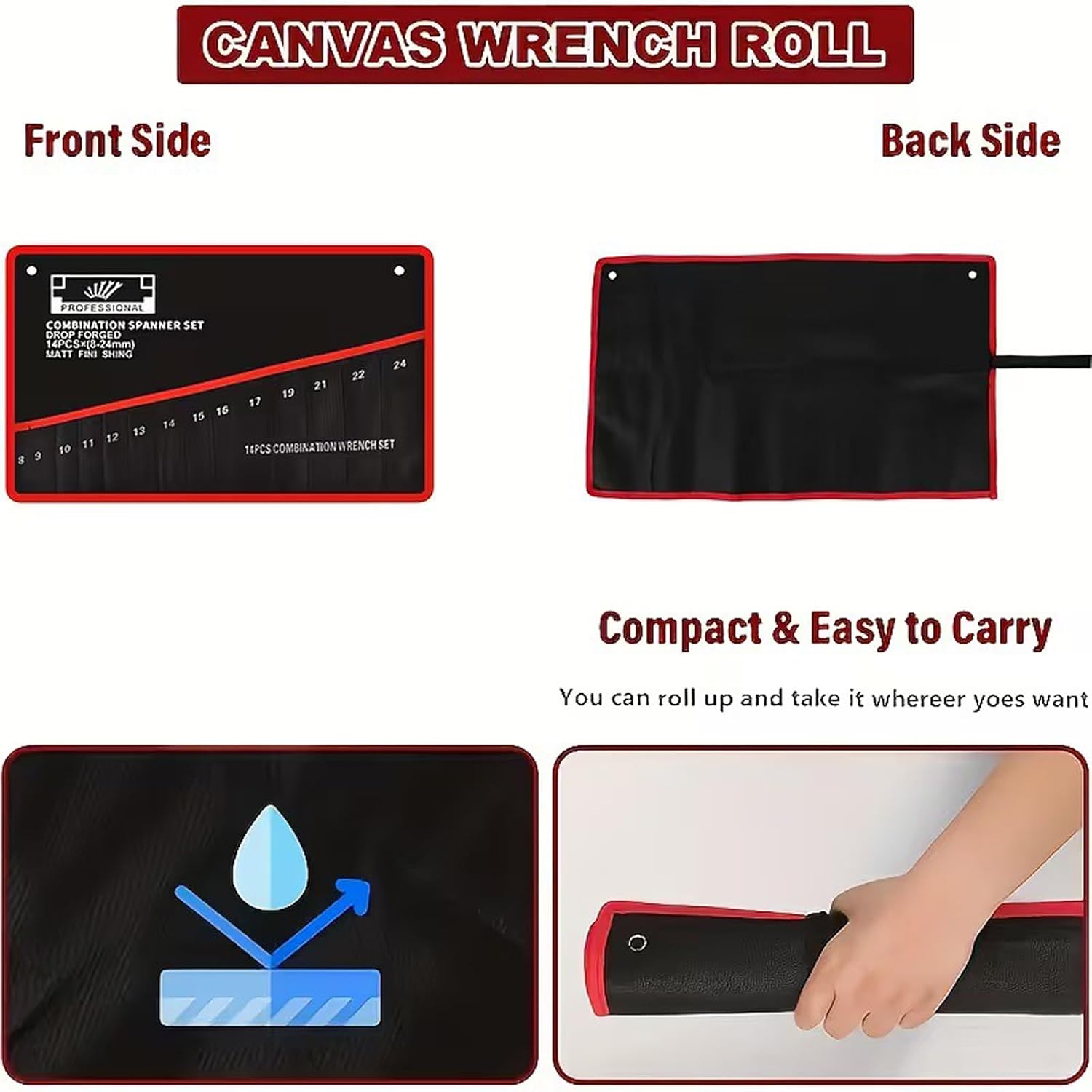  Porte-clé Portable Avec 14 Poches Pour Outils à Main, Organisation, Garage, Camping, Planificateur D'outils