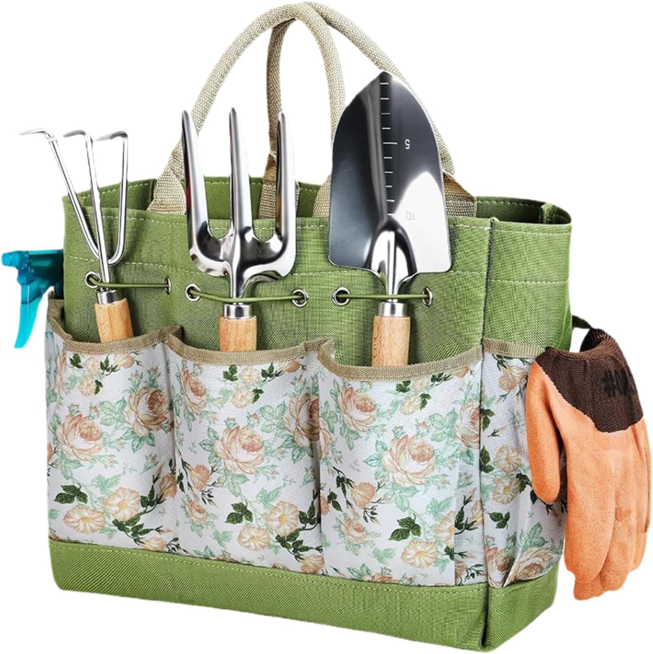 Genérico Panier De Jardinage Avec Poignée En Oxford, Spacieux, Porte-outils De Jardinage Multi-poches Pour Femmes, Hommes, Jardiniers, électriciens, Cour, Patio, Pelouse, Gants De Travail, Gadgets