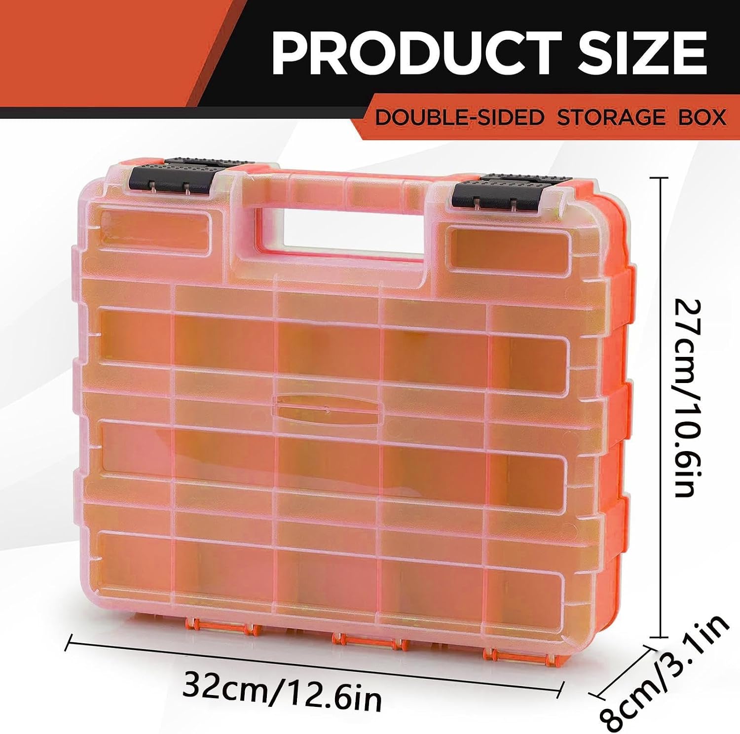  Boîte à Outils Portable - Mallette Portable Avec 34 Compartiments,Boîte De Rangement De Pièces Avec Cloisons Amovibles | Pour Électronique, Perles, Bijoux, Quincaillerie, Boulons, Écrous, Forets,