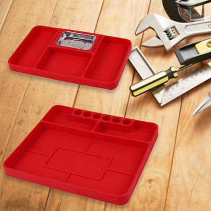  Plateau à Outils En Silicone Souple Pliable Et Facile à Nettoyer Pour Les Techniciens Gestion Efficace Des Outils Dans Les Réparations En Atelier