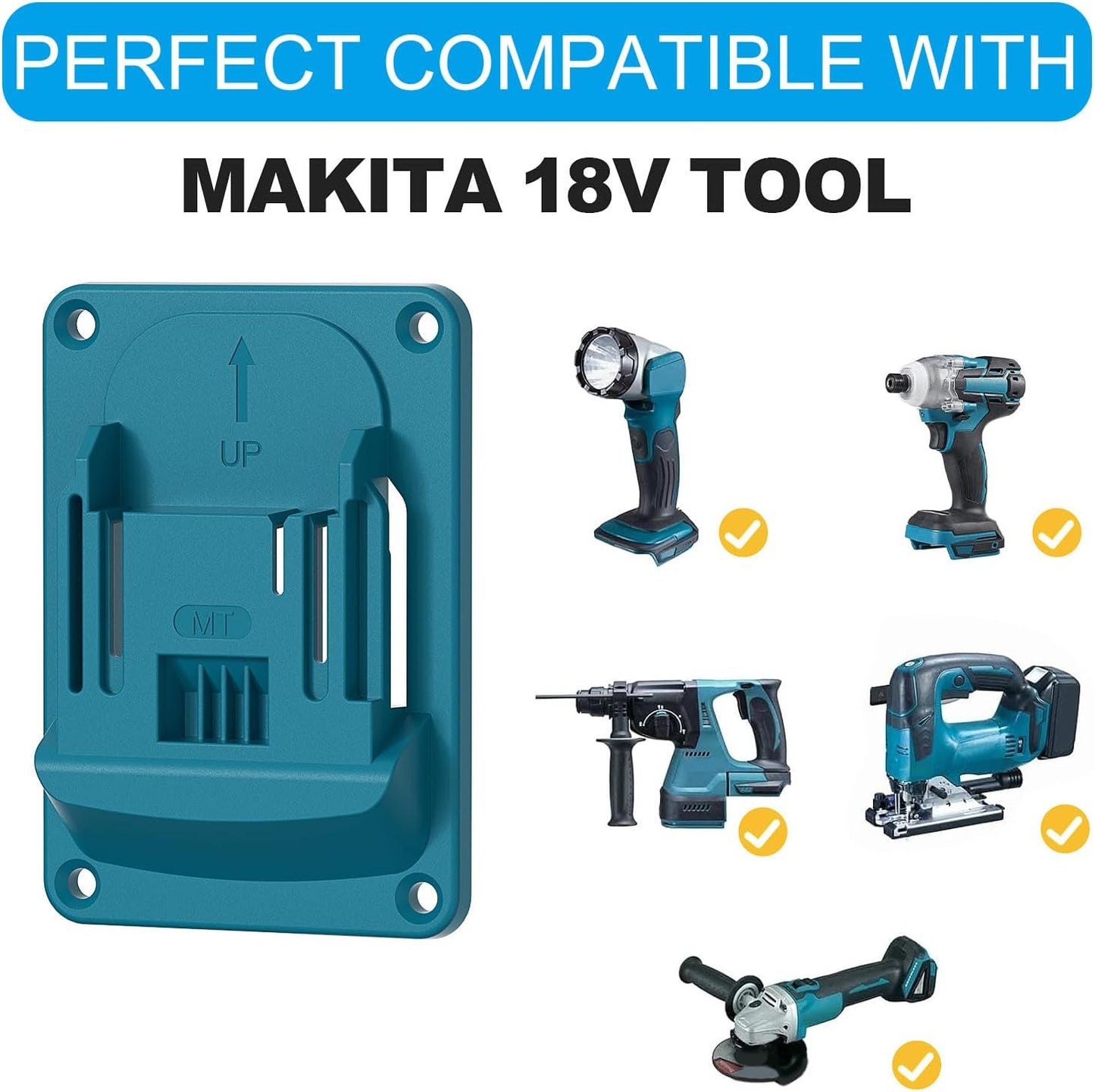  Lot De 5 Porte-outils Muraux En ABS Pour Appareils Sans Fil 18 V, Systèmes D'installation Rapide, Rangement Sécurisé Avec Design Antidérapant, Supports Muraux