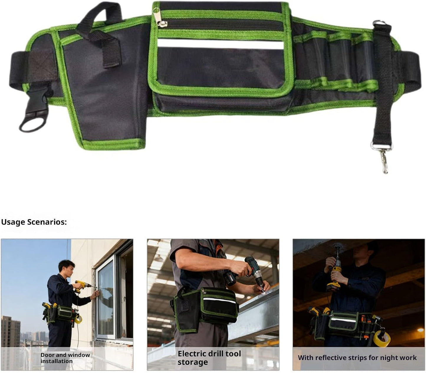  Poches De Ceinture à Outils Pour Homme - Poches Réglables Pour électricien, Charpentier, Tablier De Travail, Attache Utilitaire, Travail Robuste Pour Outils