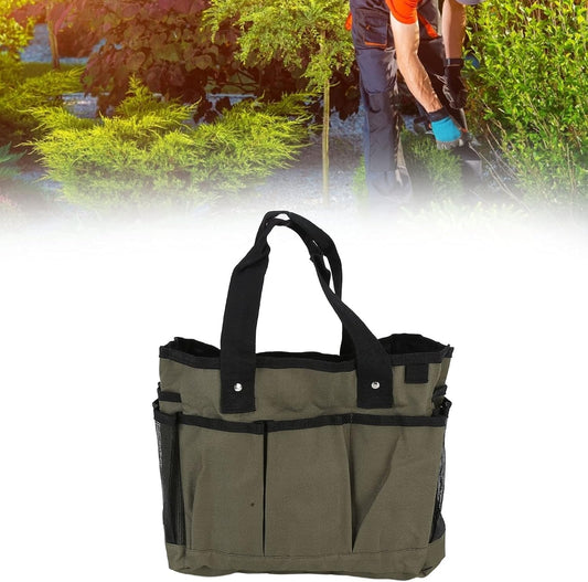  Cocoarm Sac Fourre-Tout D'extérieur En Tissu Oxford, Organisateur D'Outils De Jardin 46 X 25 Cm Avec 11 Poches, Doublure Imperméable, Sac De Rangement à Main Pour Le Jardinage, Le Travail Dans La