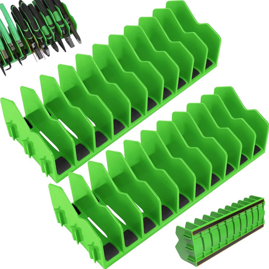  Organisateur De Pinces 2 Pièces, Support De Pinces à 10 Emplacements Avec Base En Caoutchouc Antidérapant, étagères Rangement En Plastique, Organisateur Tiroir Boîte à Outils Pour 3 Hau