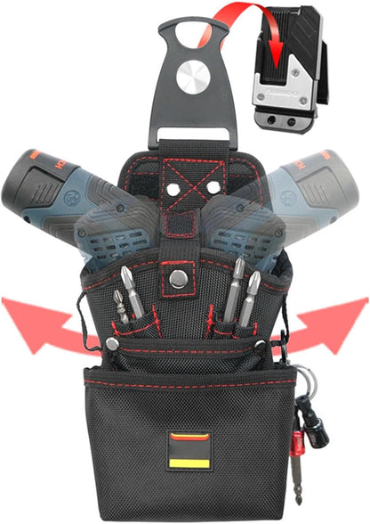  Poche à Outils Pour Ceinture - Sac Porte-Outils Ceinture Aimanté - Organisateur Résistant Aux Rayures Pour Électricien Sur Chantier BTP Et Atelier