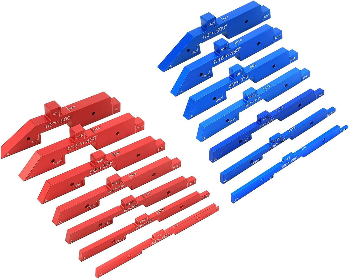  Lot De 7 Barres De Réglage De Table De Toupie En Aluminium De Précision, Jauges De Hauteur, Outils De Travail Du Bois