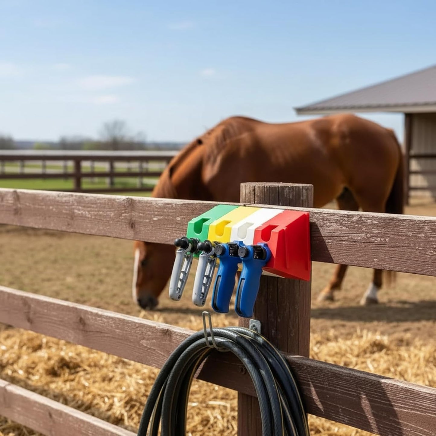  Lot De 4 Porte-outils Magnétiques Pour Bétail – Support Magnétique Puissant Pour Outils De Soins Des Animaux, Fournitures Pour Bétail Et Chèvres Pour Organiser La Grange, L'étal, Le Camion, Les