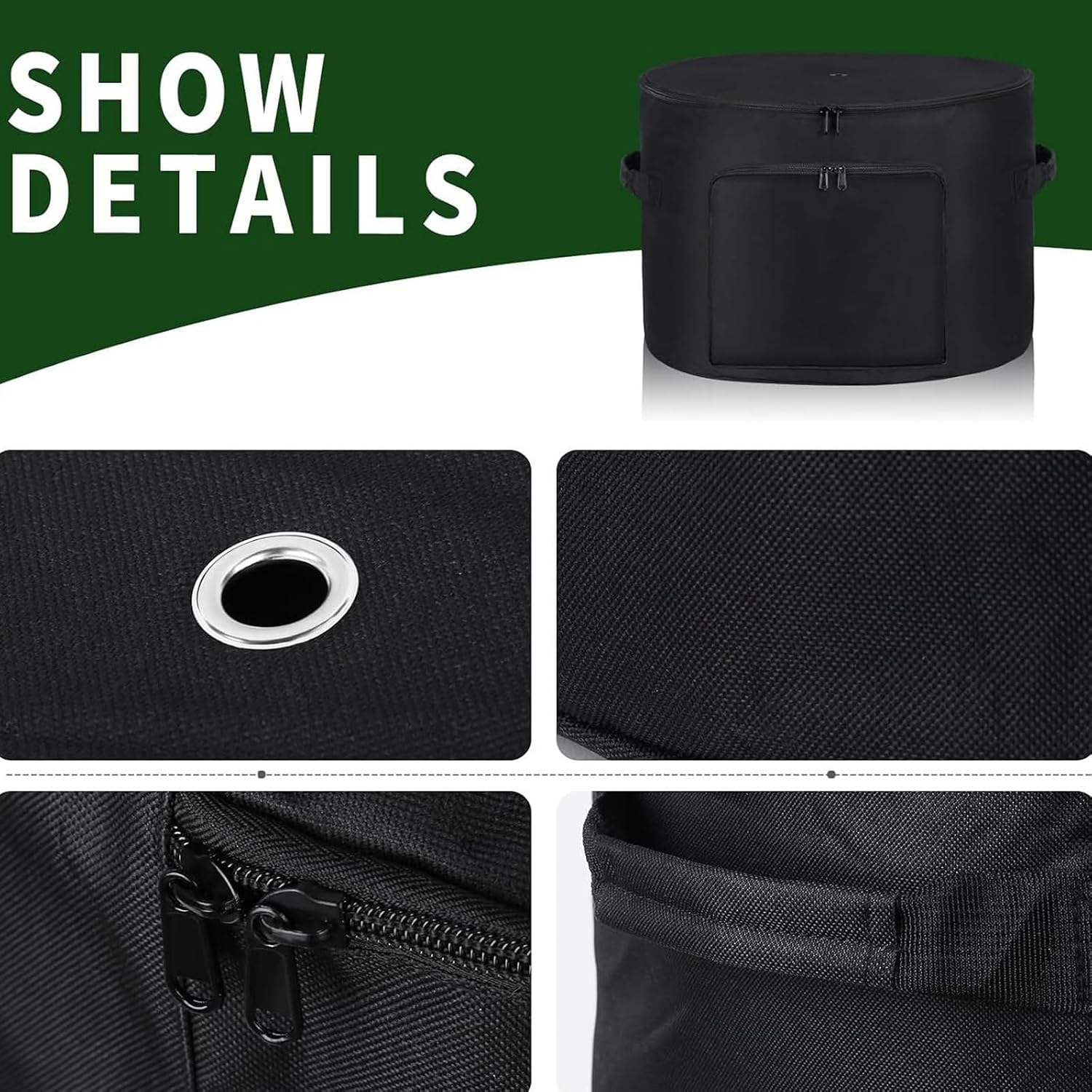  Organiseur De Tuyau D'arrosage Portable à Fermeture éclair - Sac De Rangement Robuste En Tissu Imperméable Pour Outils D'extérieur - Sac De Rangement Robuste à Fermeture éclair - Grande Capacité Pour