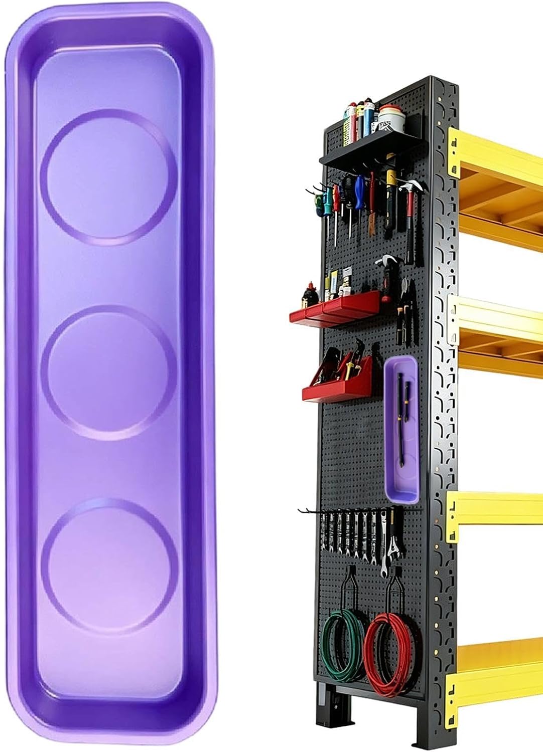  Plateau à Outils Magnétique | Organisateur En Acier Inoxydable,Organisateur D'outils | Pour Atelier De Garage De Réparation De Voiture De Stockage