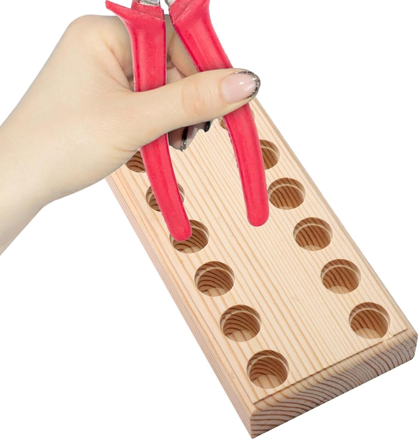  Range-Pinces,Plateau De Rangement En Bois Avec Fentes Multiples Pour Pinces,Organisateur Outils Perlage | Pour Garage, Établi, Armoire, Service Mécanicien, Travaux Construction