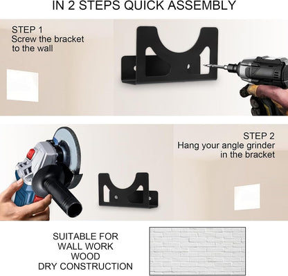 GENERIC Support Mural Pour Meuleuse D'angle | Support Mural Pour Meuleuse D'angle – Support En Fer Multifonction Pour Machine à Polir, Outils électriques, Ponceuses, Perceuses
