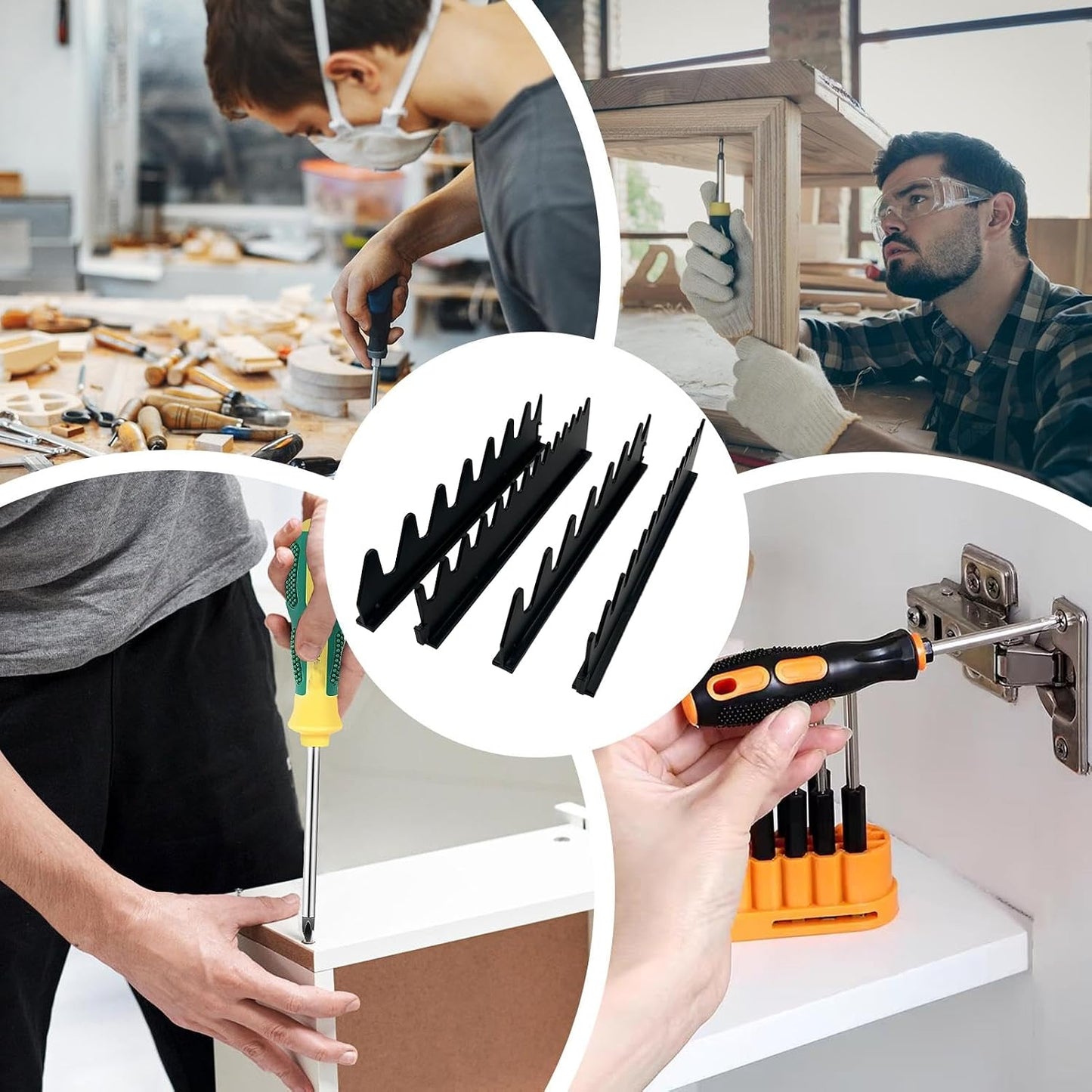 GENERIC Porte-clés – Support Mural Magnétique à Cliquet Pour Boîte à Outils | Cintre Pour Armoire Mécanique, Maison, Tiroir, établi, Ateliers, Bricoleurs, Garages Industriels