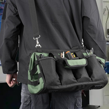 GENERIC Sac à Outils | Sac Fourre-tout Robuste à 16 Poches – Sacs à Outils D'électricien à Large Ouverture – Pour Homme, Mécanicien, électricien, Charpentier, Garage, Voyage, Réparation, Tournevis, Clés