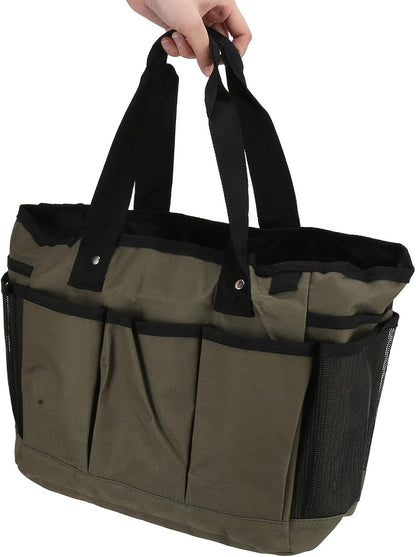  Cocoarm Sac Fourre-Tout D'extérieur En Tissu Oxford, Organisateur D'Outils De Jardin 46 X 25 Cm Avec 11 Poches, Doublure Imperméable, Sac De Rangement à Main Pour Le Jardinage, Le Travail Dans La