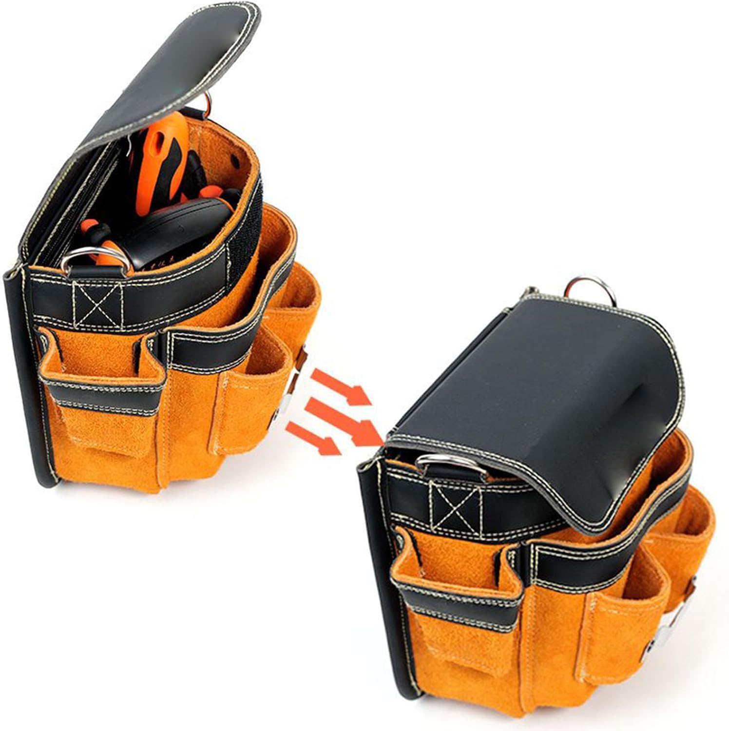  Générique Pochette De Ceinture À Outils | Banane Imperméable à Poches Multiples,avec Bretelle Amovible Et Ceinture Porte-Outil - Pour Les Travaux De Construction, D'Électricité, De Maintenance, De