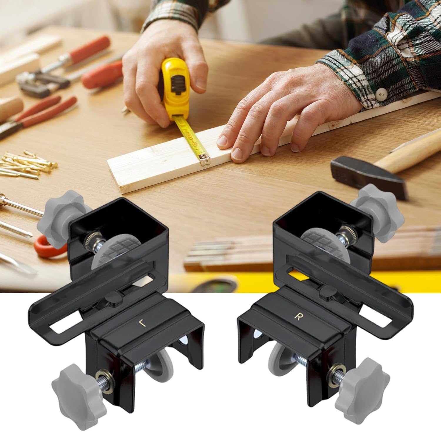  Pinces De Fixation Robustes En Acier Inoxydable Adaptées à Plusieurs Portes D'armoire Pour Une Installation Rapide Par Tous Les Utilisateurs. Pinces Polyvalentes