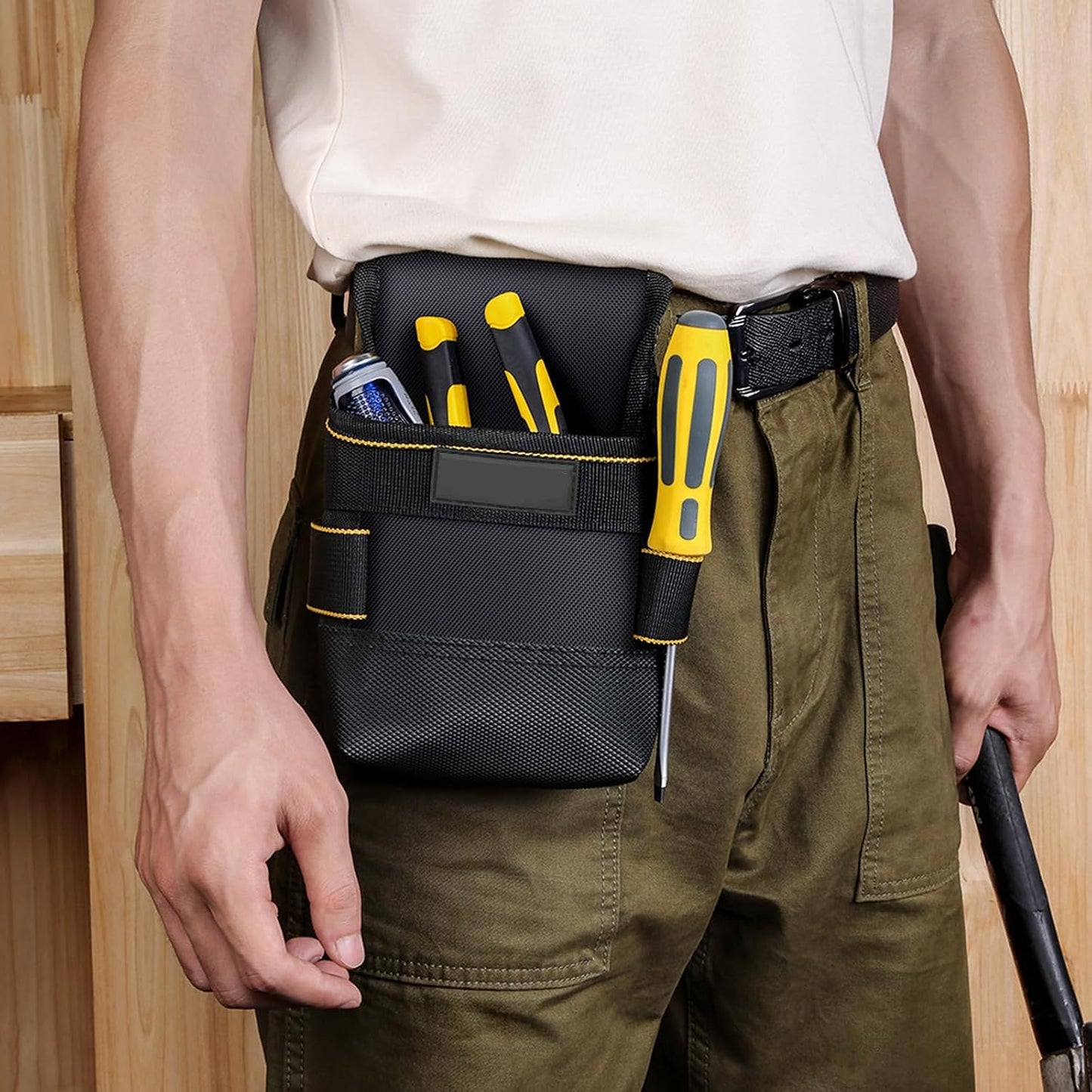  Porte-outils Polyvalent Robuste Avec Ceinture Amovible Et Aimants Puissants, Sac Multifonction, Sac D'utilisation, Rangement De Travail, Projets De Bricolage, Rangement, Atelier, Organisation