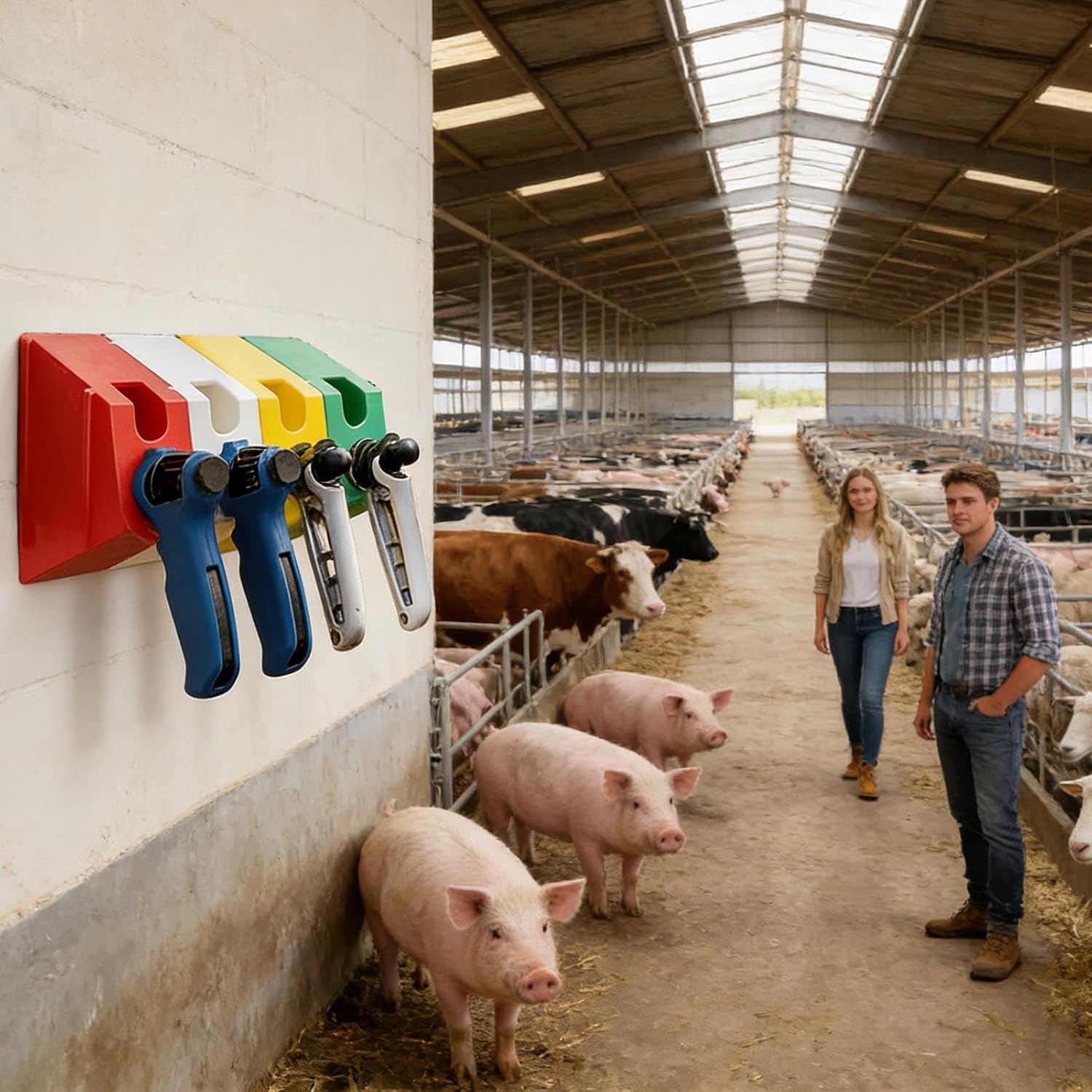  Generisch Livestock Support à Outils Magnétique Pour La Ferme | 4 Supports Robustes Pour Cheval De Chat, Organisateur Parfait Pour Les Outils De Barn D'écurie, D'atelier, De Garage