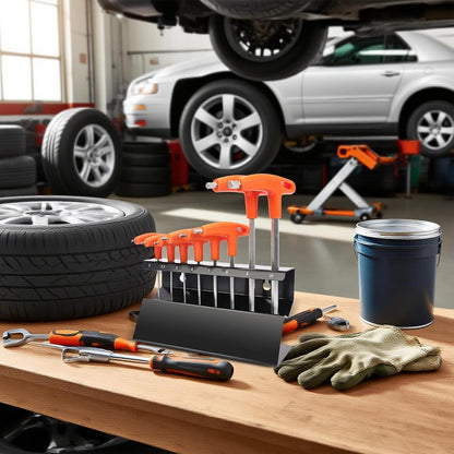  Generisch Porte-clés Hexagonal Mural En Acier Inoxydable - Porte-outils Hexagonal Peu Encombrant Pour Atelier, Garage, Salon Et Fournitures De Bricolage