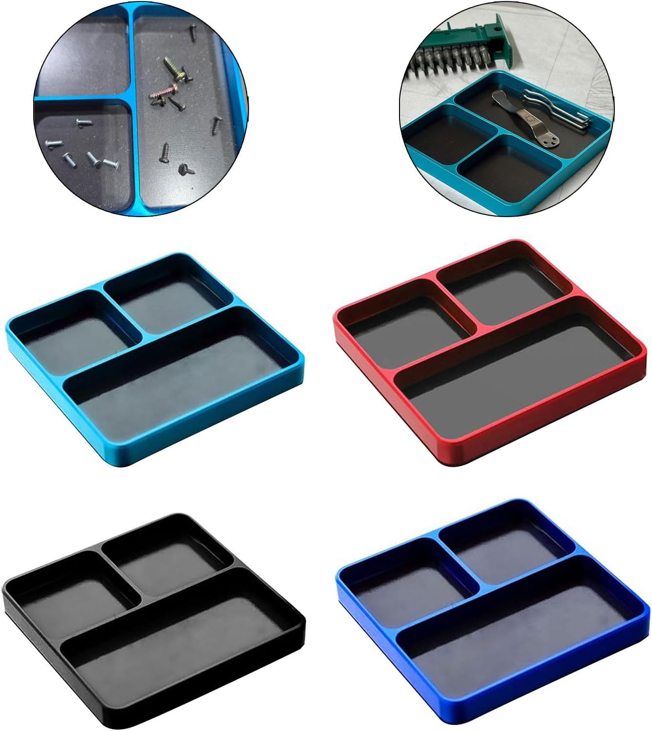  Plateau D'outils Magnétique En Alliage Alliage Aluminium Pour La Réparation Des Pièces Automobiles Et Une Organisation Matérielle Conception Portable Compacte Avec Une Boîte À Outils De
