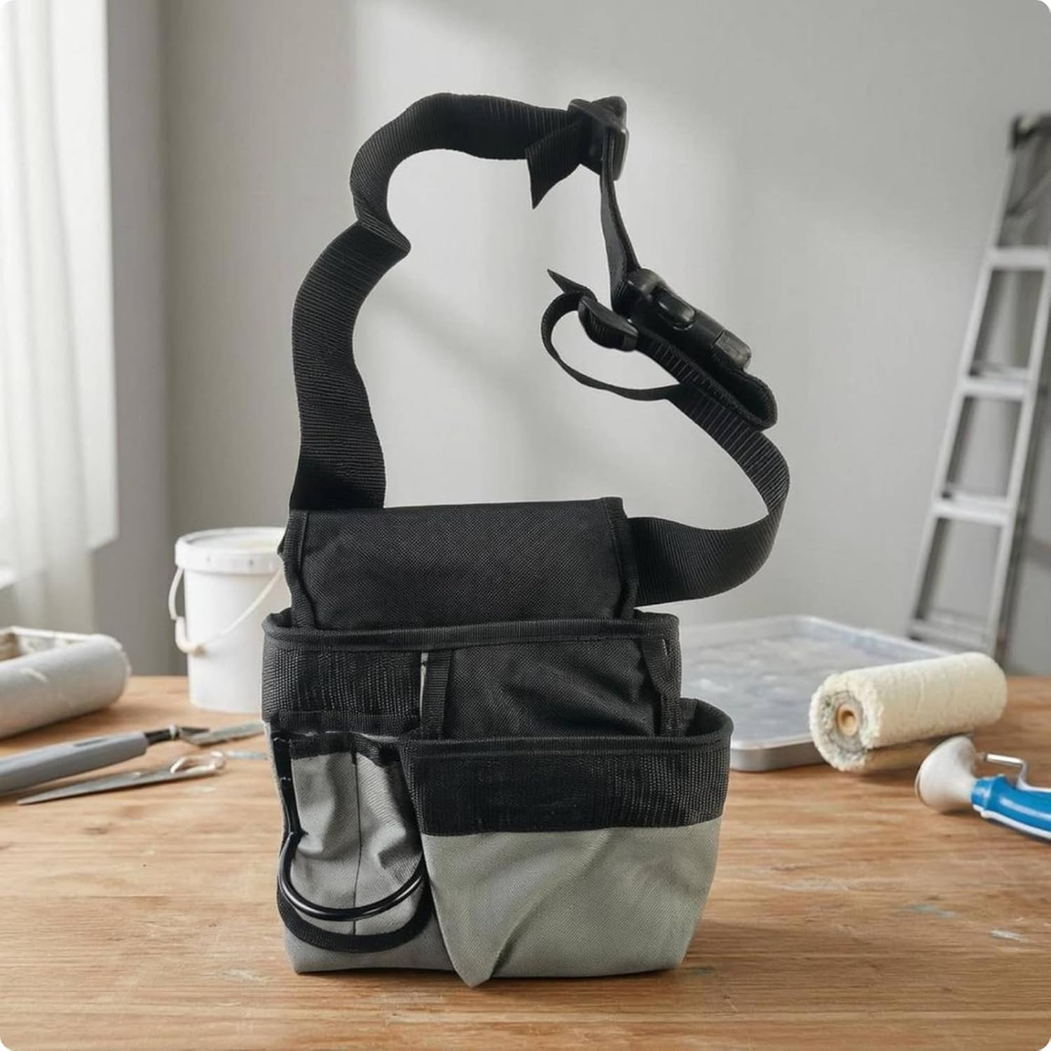  Porte-Outils Industriel Sac à Outils Ouvert Sac à Bandoulière Compartiments Multiples Toile Robuste Pratique Pour Technicien Usage Atelier