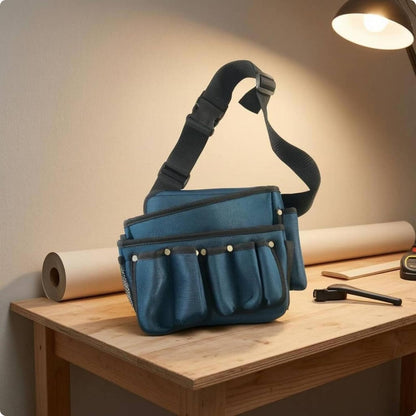  Porte-Outils Industriel Sac à Outils Ouvert Sac à Bandoulière Compartiments Multiples Toile Robuste Pratique Pour Technicien Usage Atelier