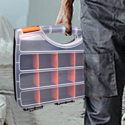  Organisateur De Pièces, Boîte De Rangement à Vis, Organisateur De Boîte à Outils Avec Séparateurs Amovibles, étuis De Rangement à Vis De 30,5 X 5,1 X 25,4 Cm Pour Matériel