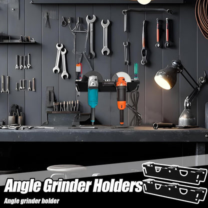 GENERIC Support Pour Meuleuse D'angle | Support Mural Pour Meuleuse D'angle Et Porte-outils, Crochets Attachés à 2 Fentes Pour Outils électriques, Tournevis, Polisseuse