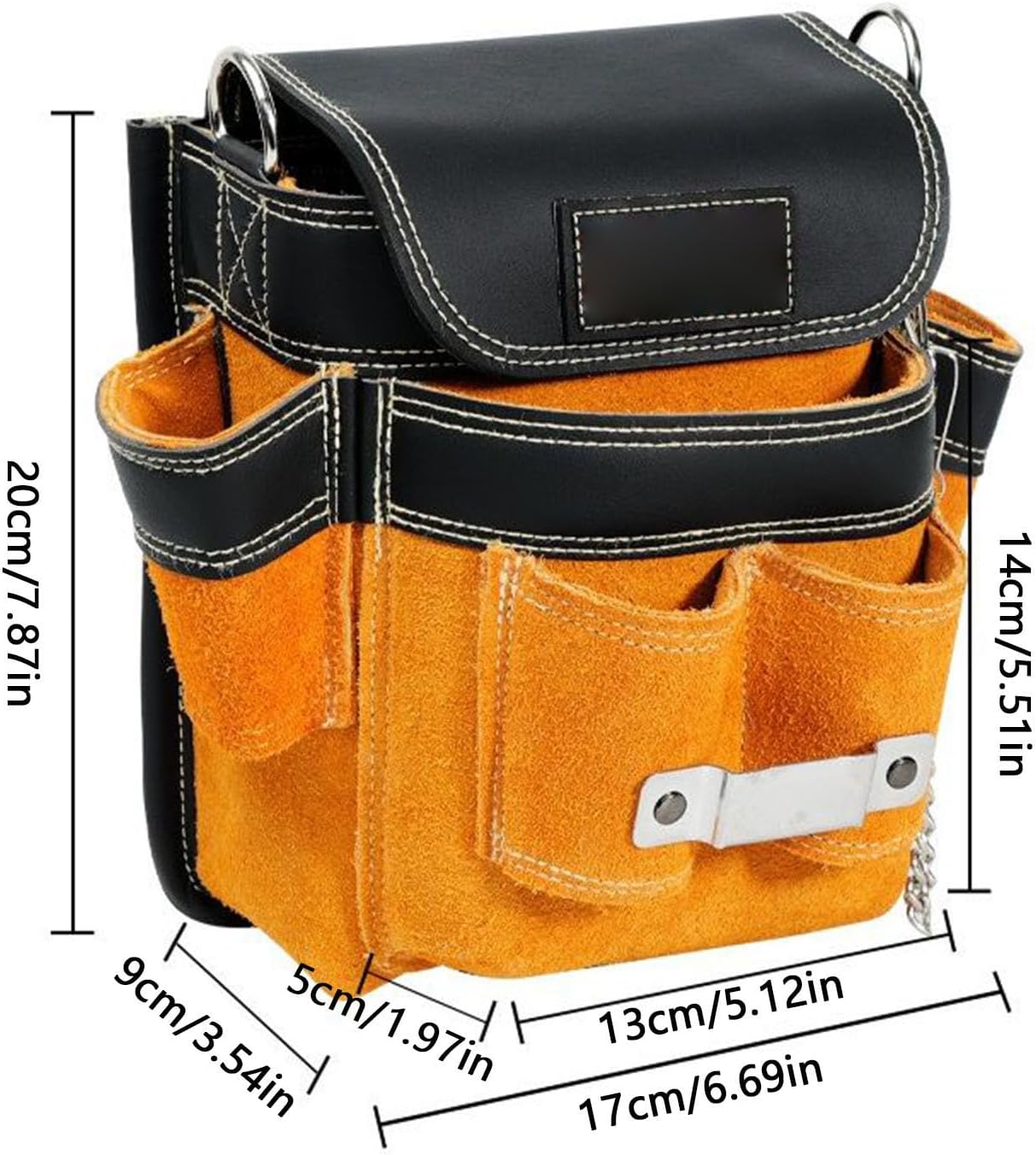  Générique Pochette De Ceinture À Outils | Banane Imperméable à Poches Multiples,avec Bretelle Amovible Et Ceinture Porte-Outil - Pour Les Travaux De Construction, D'Électricité, De Maintenance, De