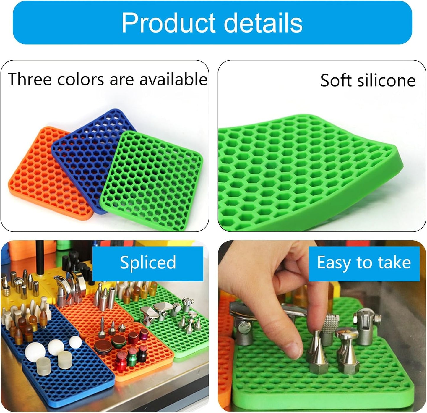  Mises à Niveau - Mandrins De Réparation De Bosses - Organiseur De Rechange En Silicone - Rangement Pour Têtes D'outils - Accessoires - Organisateurs De Mandrins
