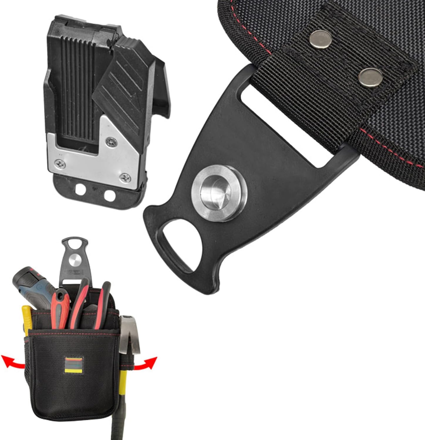  Pochette À Outils Électricien | Organisateur À Lâcher Rapide Sac Outillage,Porte-Outils Maison Bricolage Réparation Électrique Plomberie Maintenance Machinerie