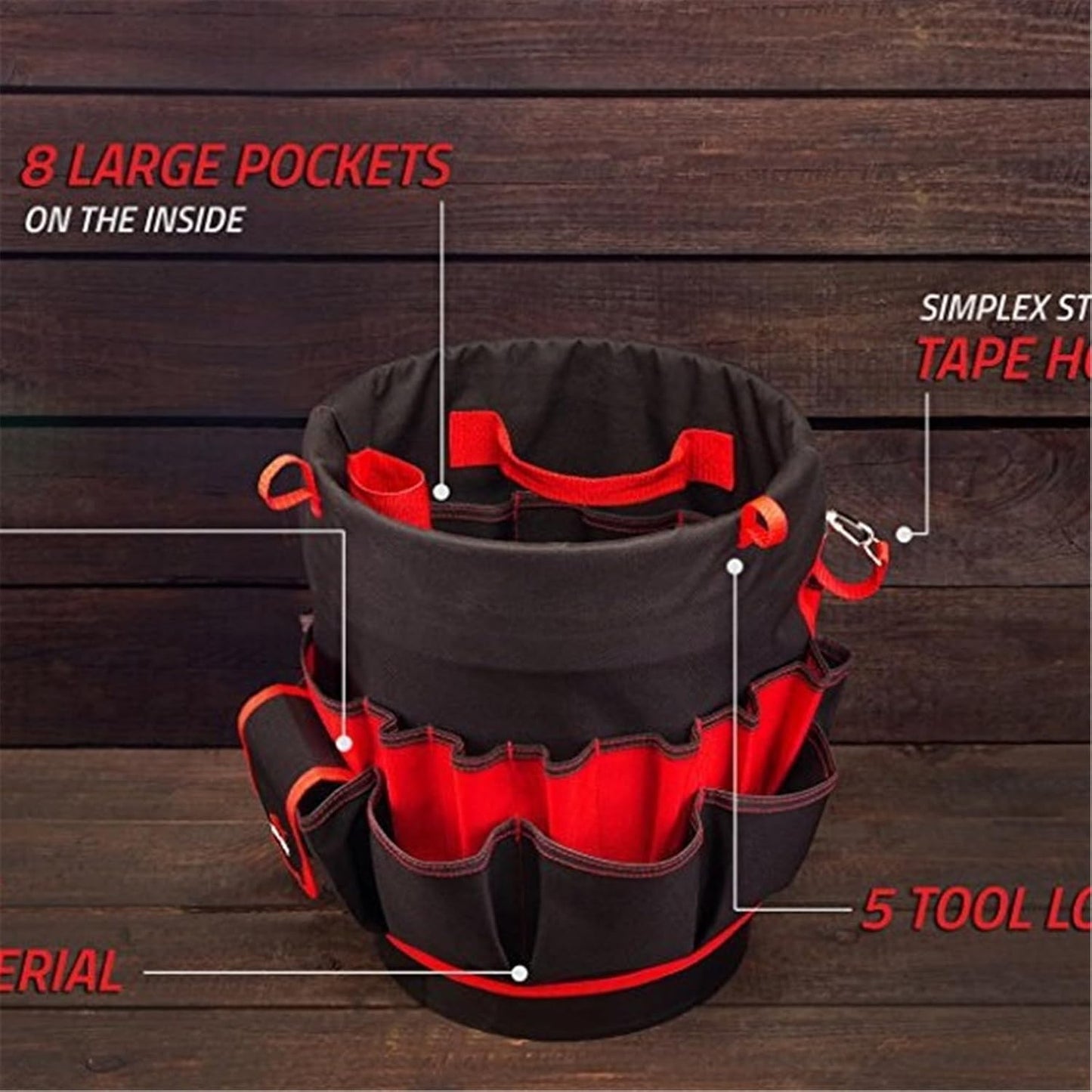  Porte-outils Multifonctions Avec Poches Spacieuses Optimisées Pour Les Outils à Main Et Les équipements D'atelier En Plein Air, Sac De Travail En Plein Air