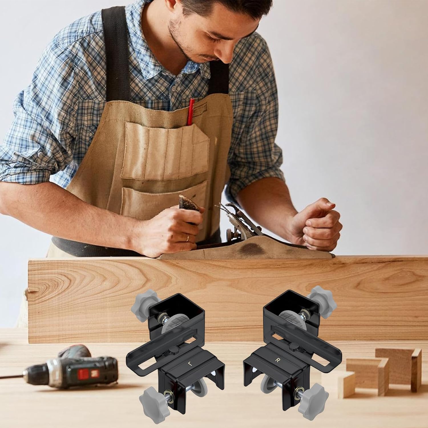  Pinces De Fixation Robustes En Acier Inoxydable Adaptées à Plusieurs Portes D'armoire Pour Une Installation Rapide Par Tous Les Utilisateurs. Pinces Polyvalentes